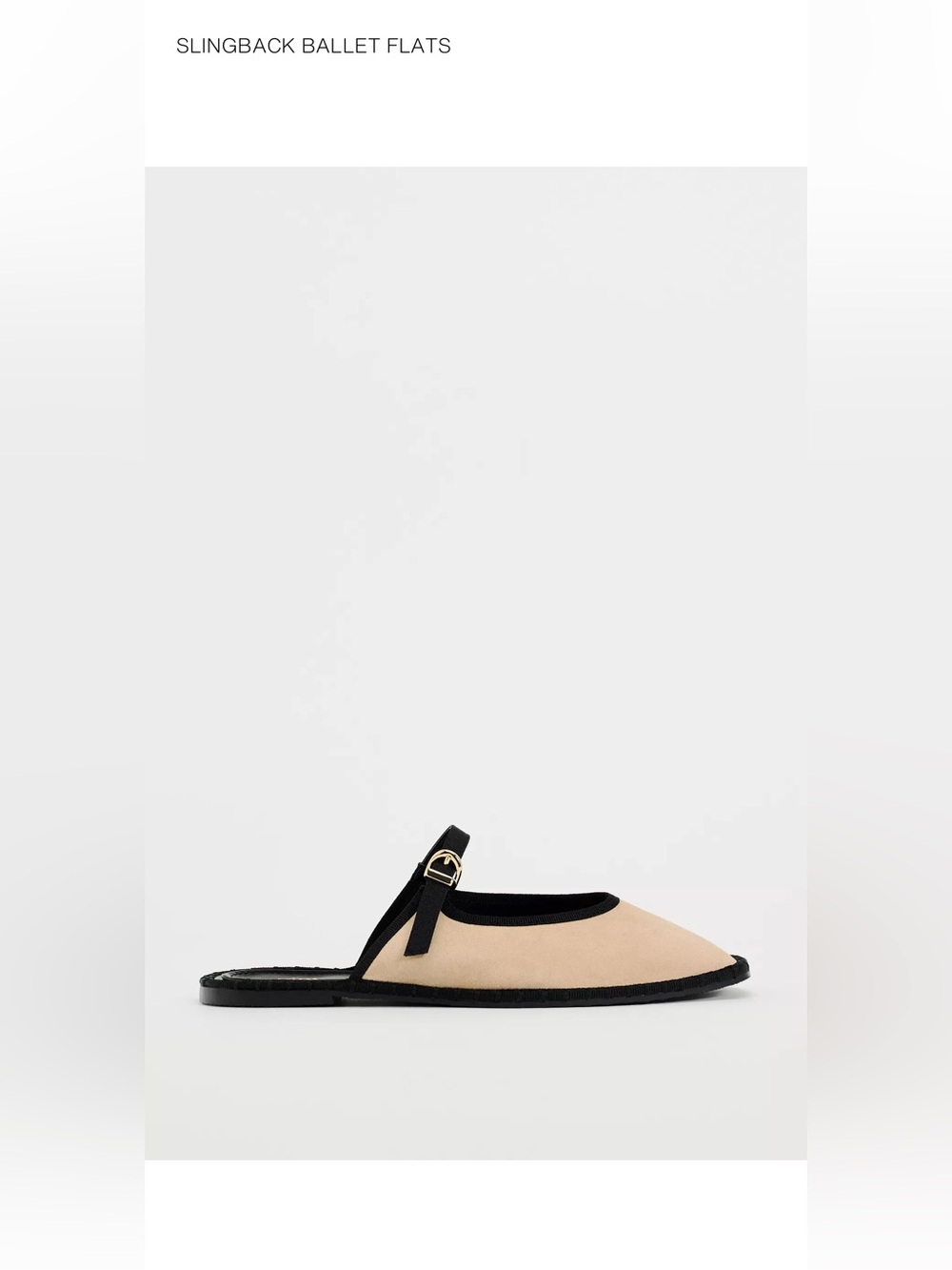 Zara slingback ballet flats sz 6